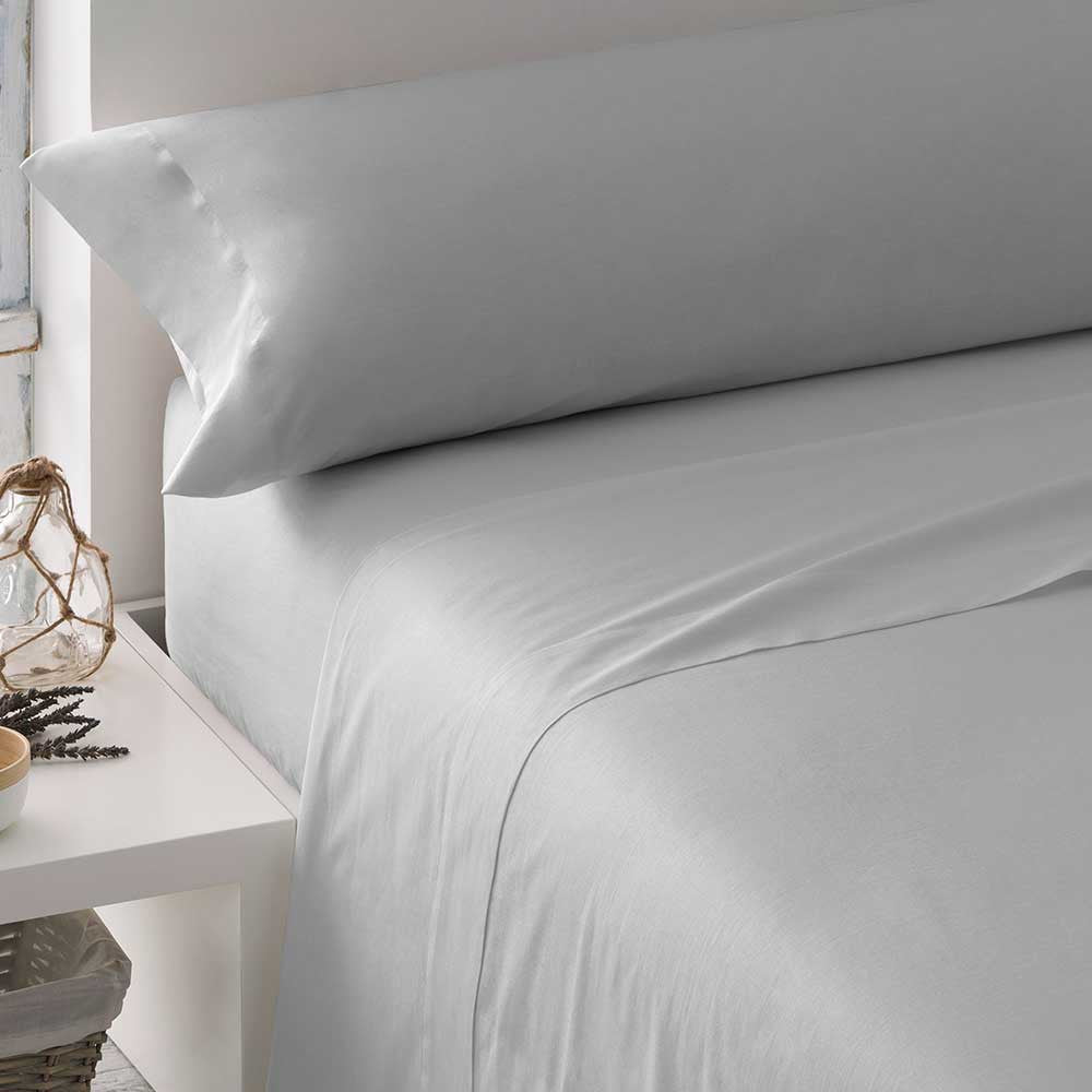 Juego de sábanas algodón perla