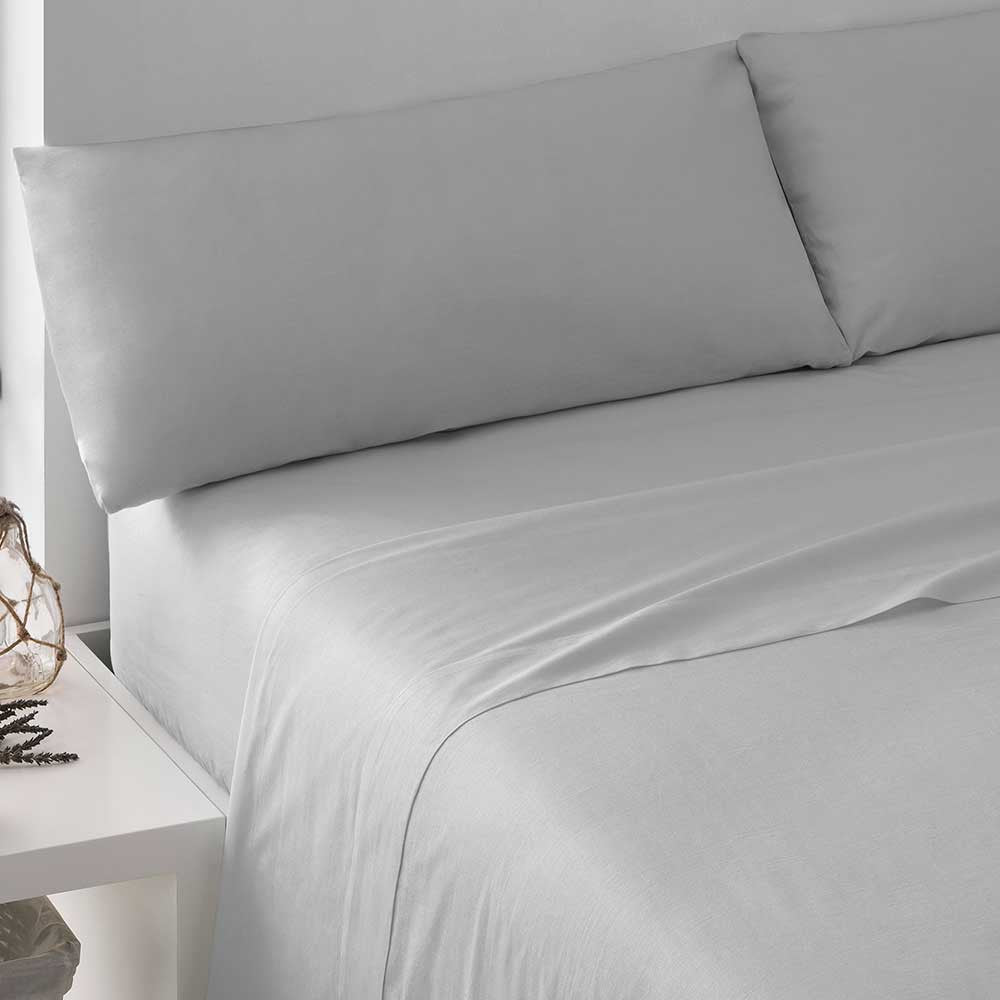 Juego de sábanas algodón perla