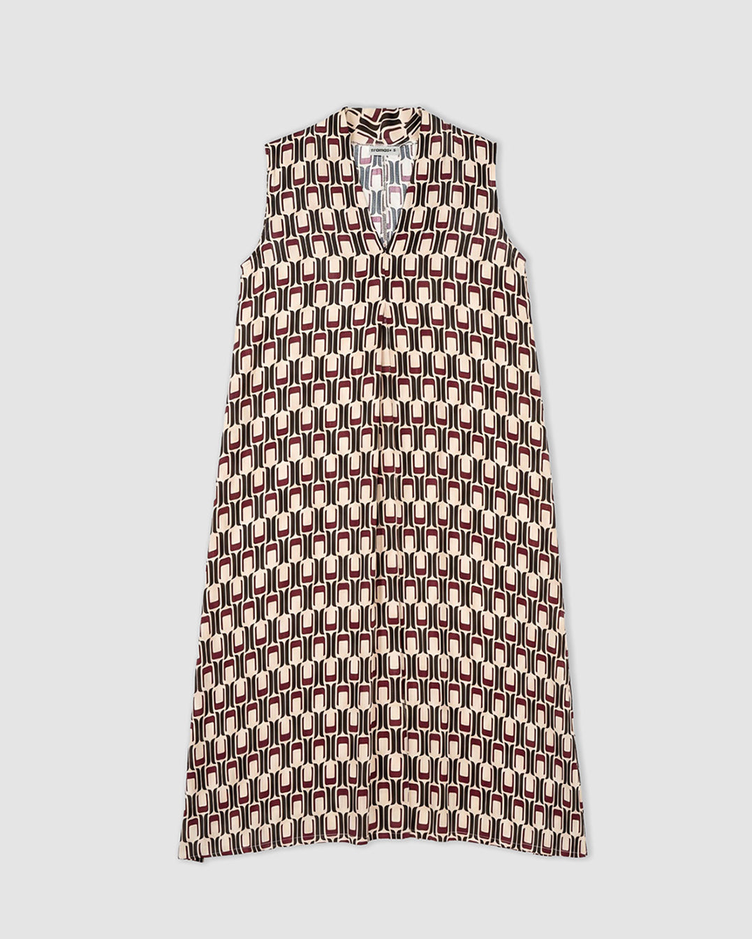 Vestido midi bambula detalles plisados suede negro