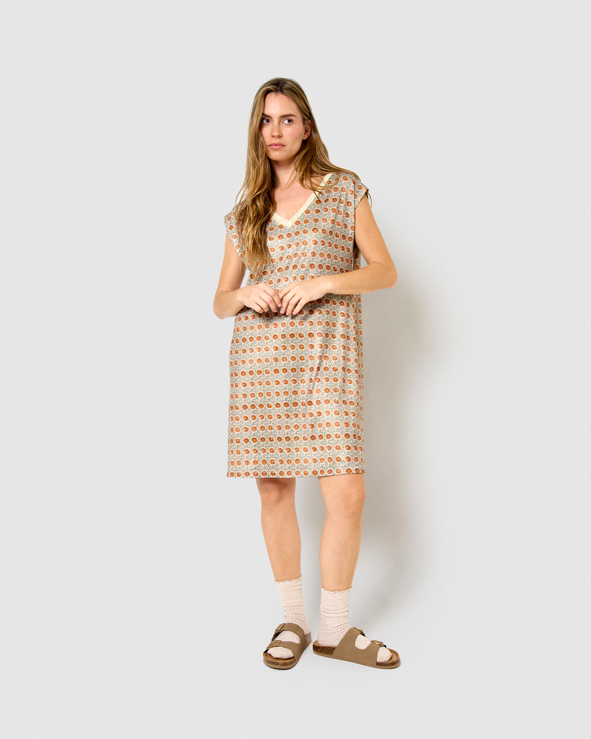 Vestido corto soft uma teja