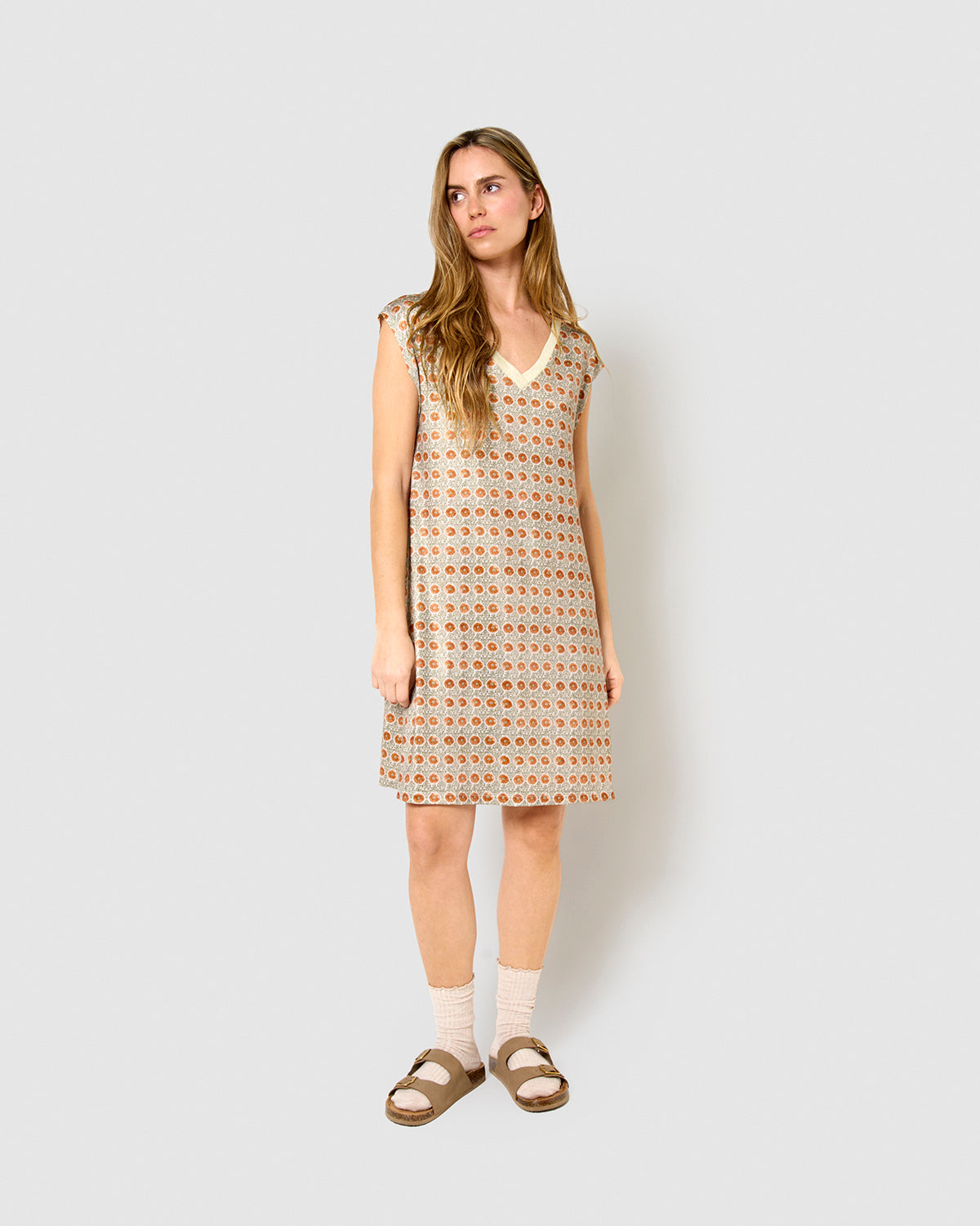 Vestido corto soft uma teja