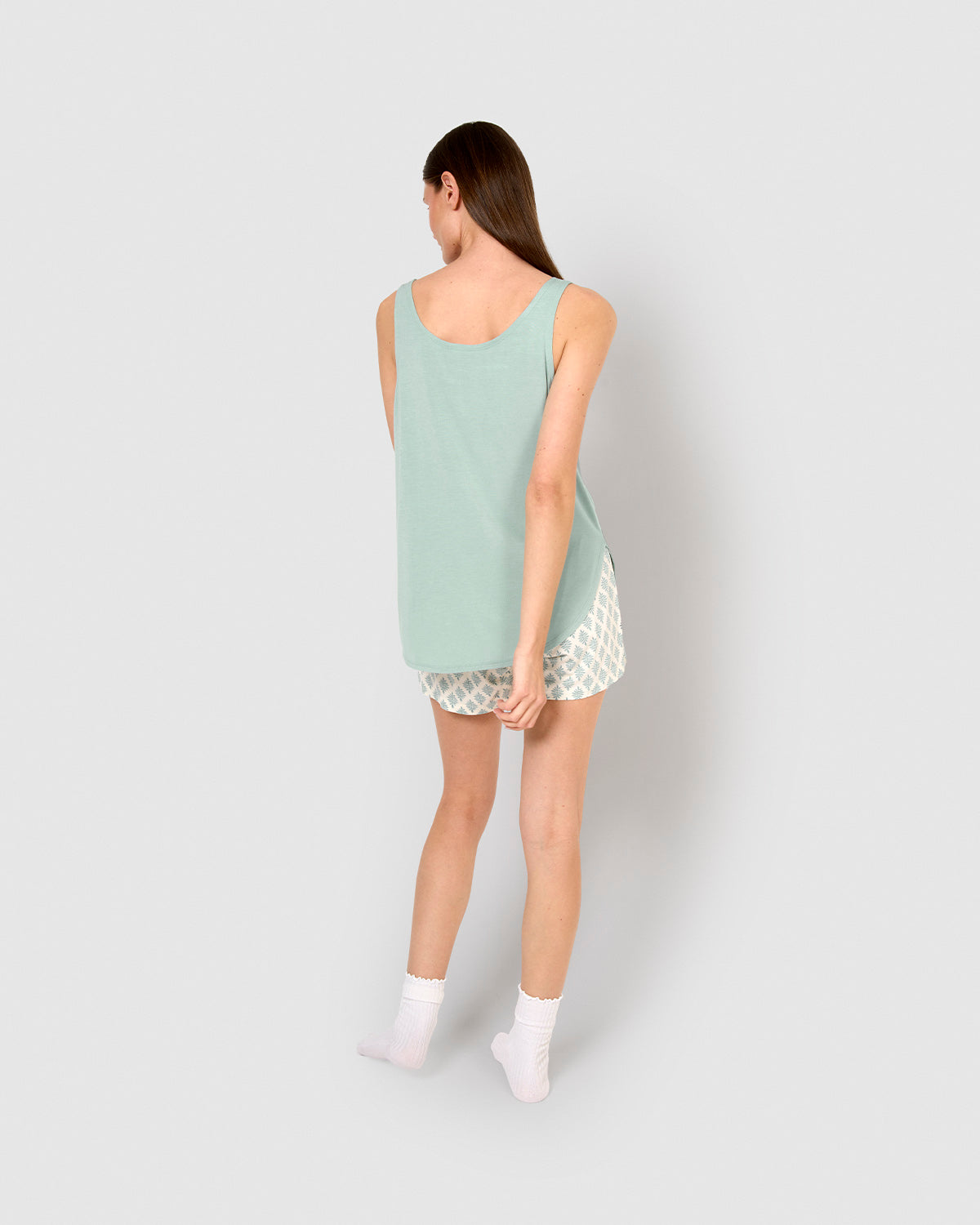 Pijama tirantes viscosa zurich verde azulado