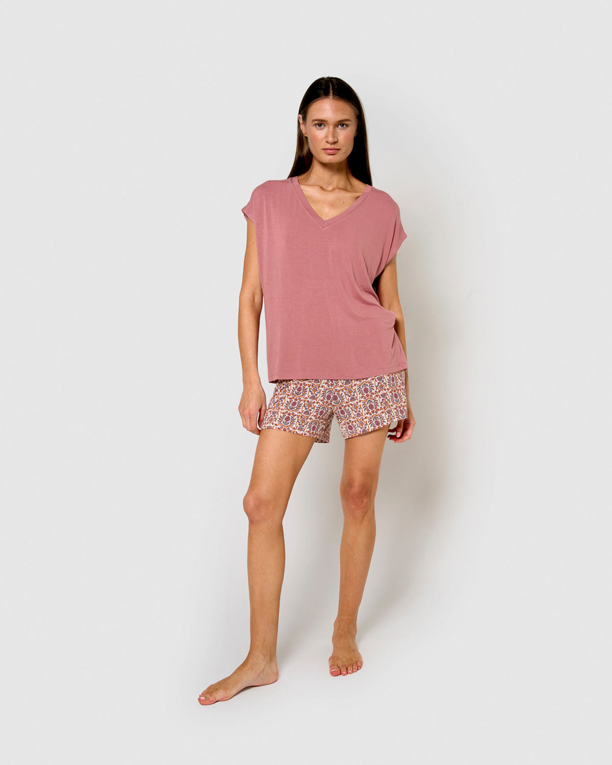 Pijama corto viscosa mia rosa