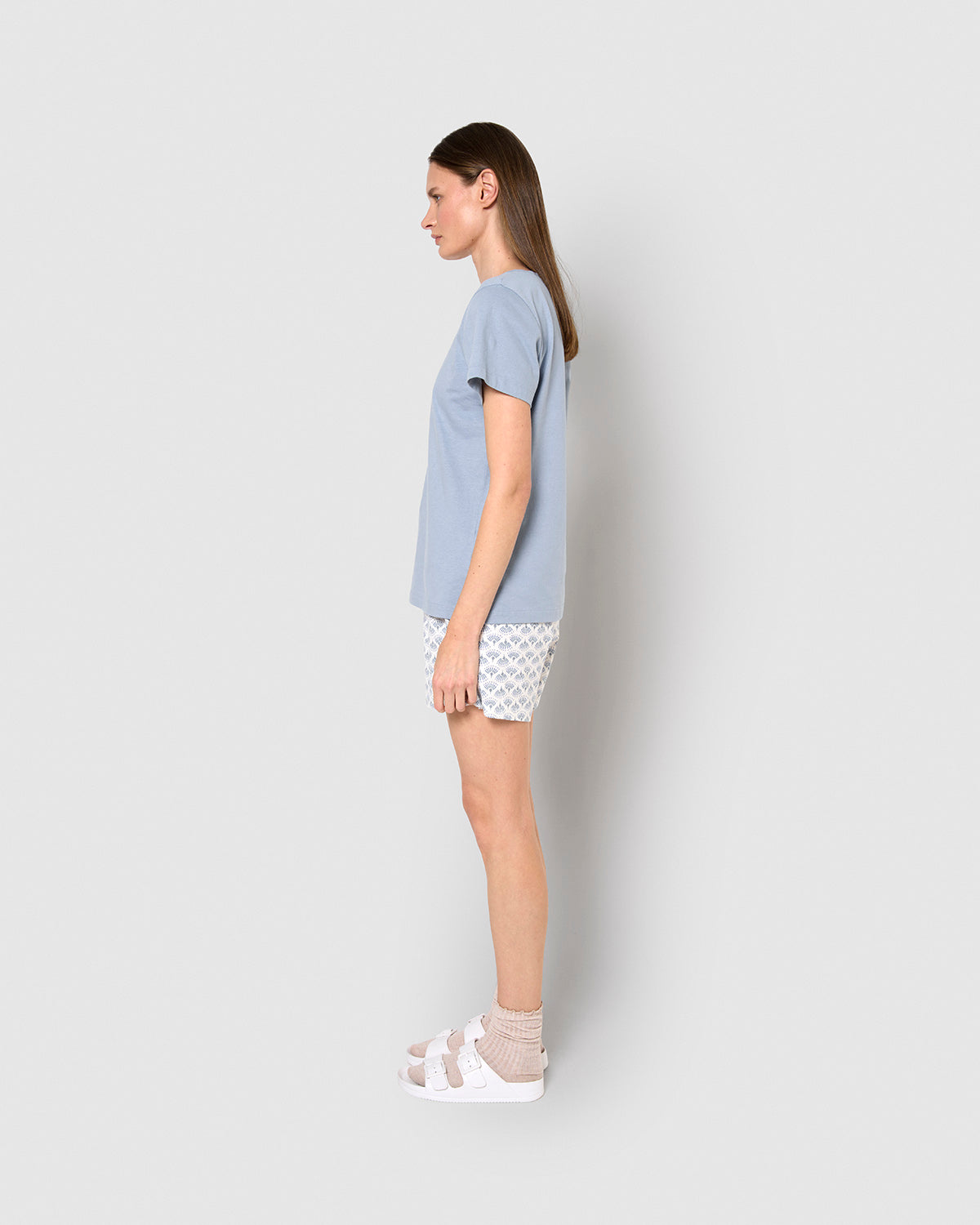 Pijama corto algodón arubi azul