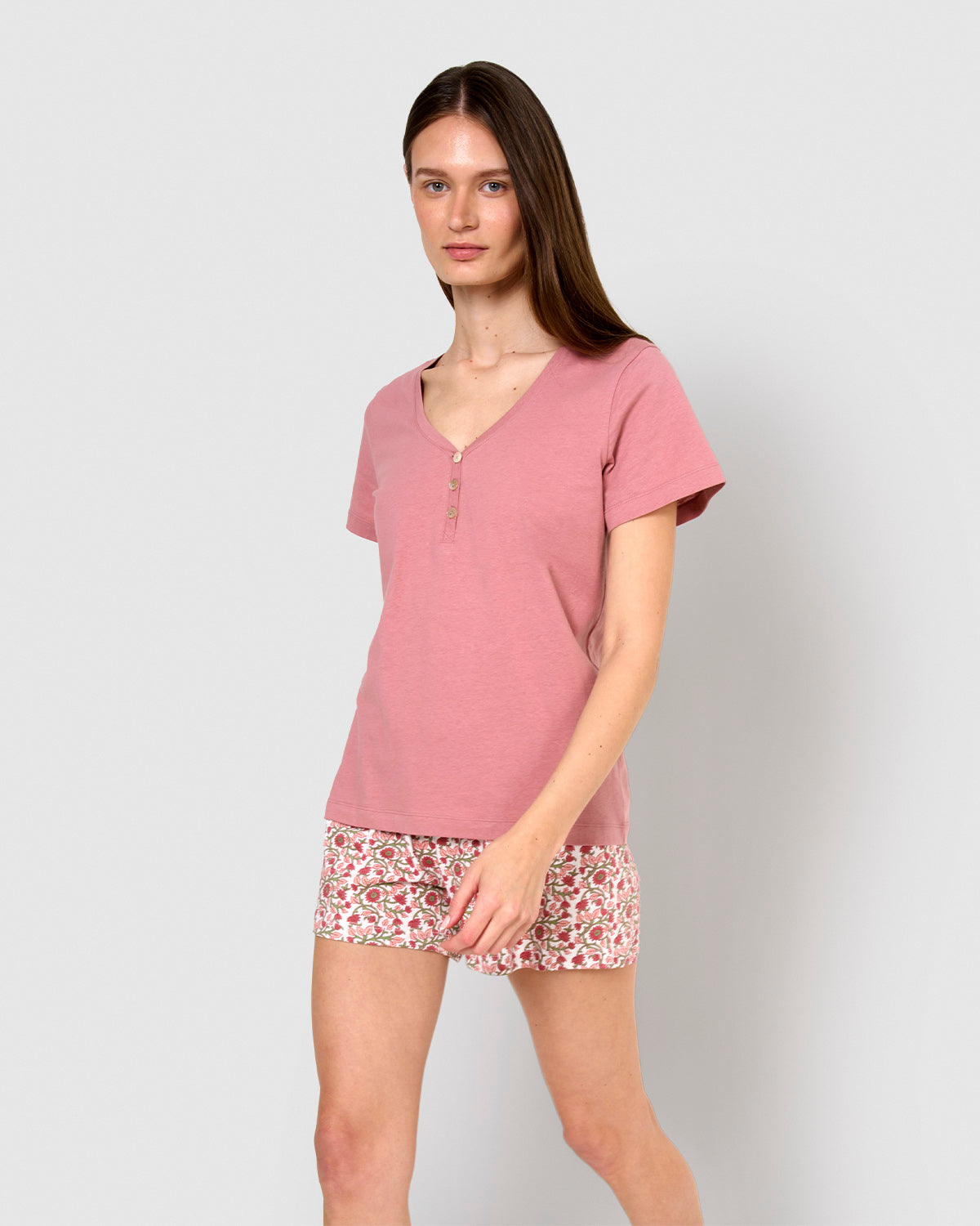 Pijama corto algodón amazonas rosa