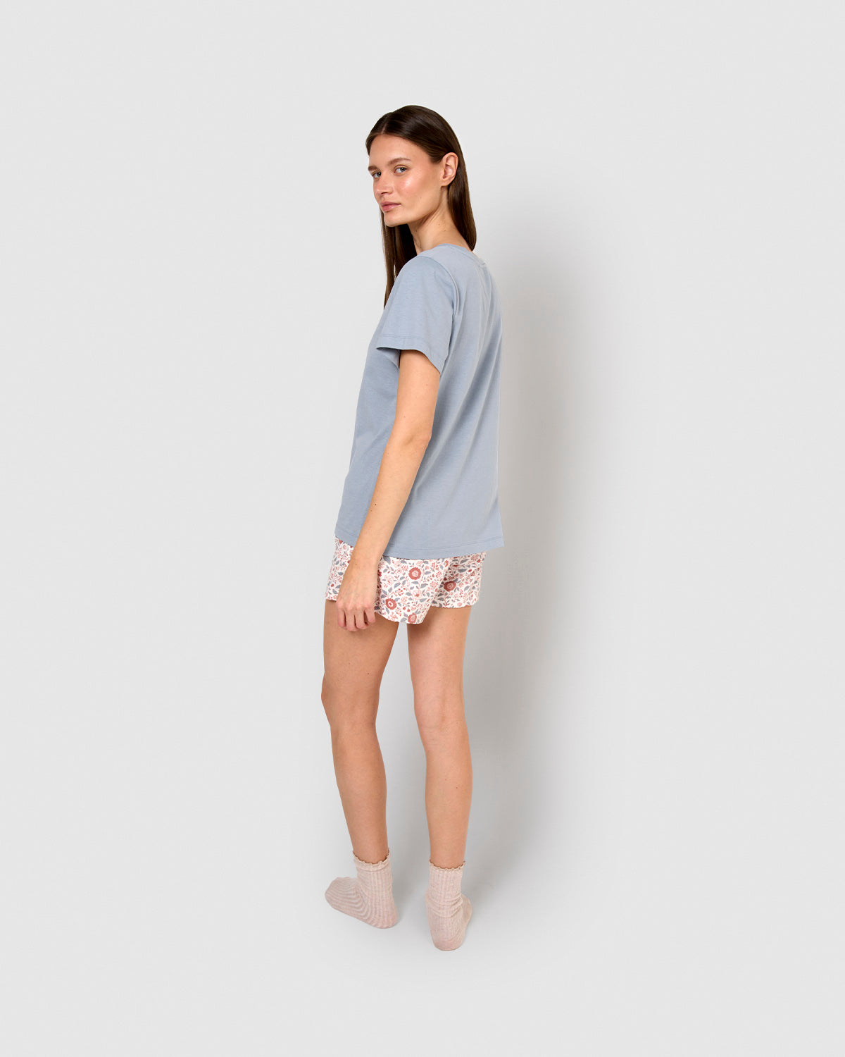 Pijama corto algodón elora índigo