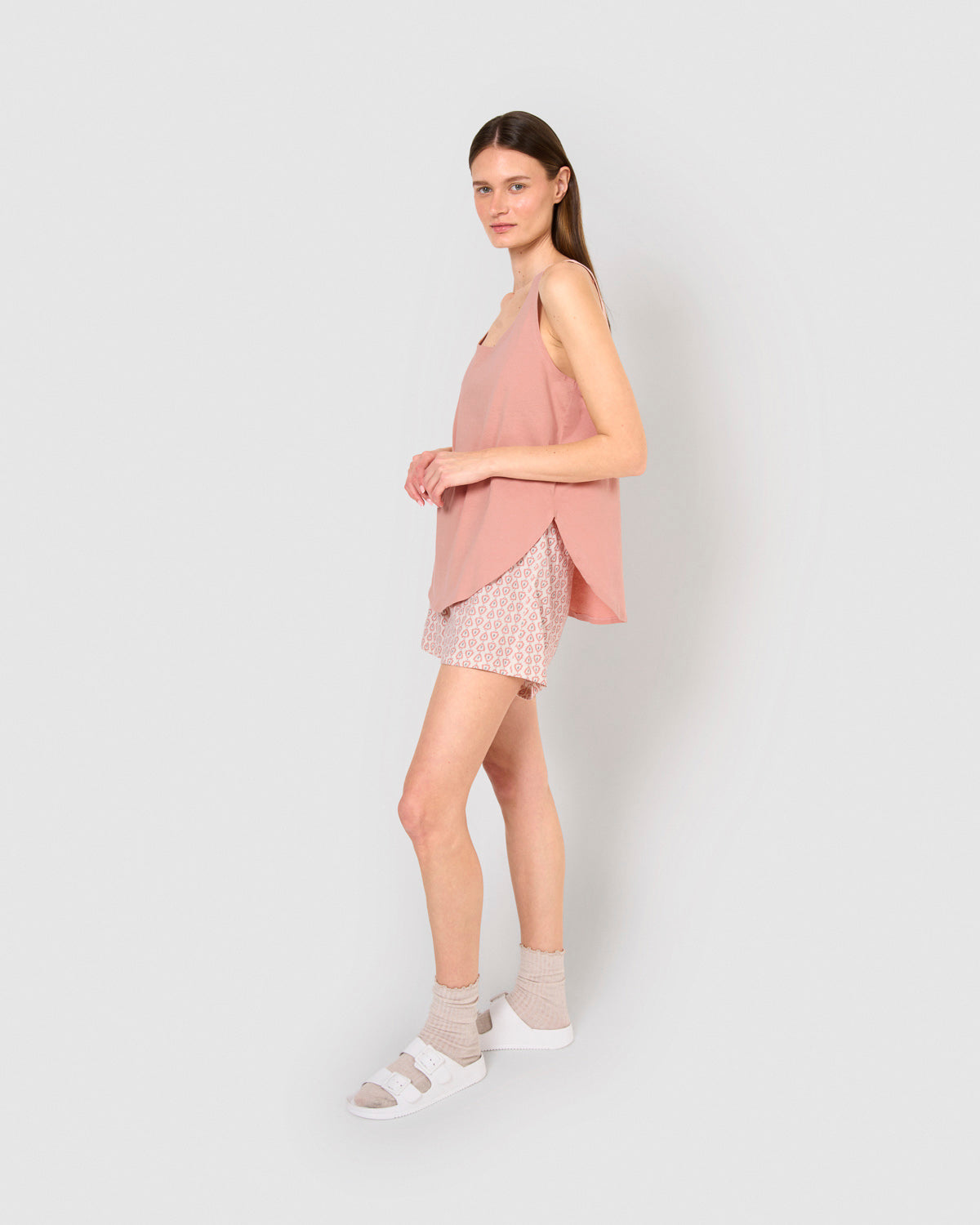 Pìjama tirantes algodón febo rosa