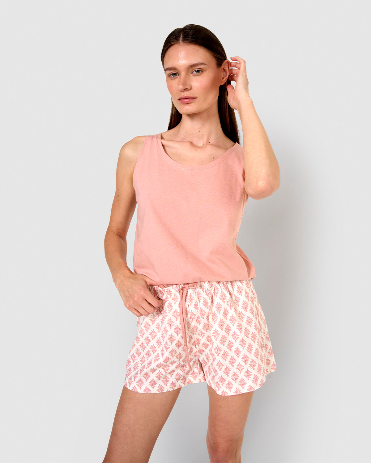 Pijama tirantes algodón zurich rosa palo