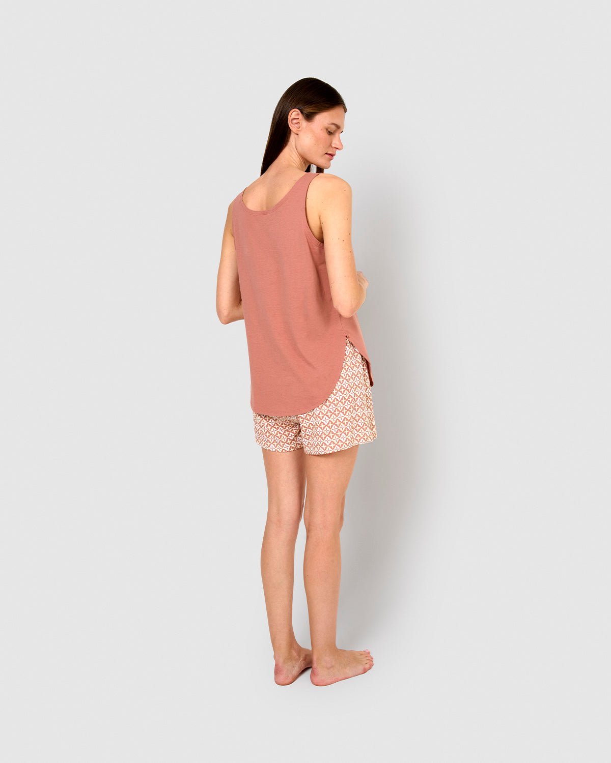 Pijama tirantes algodón tara rosette
