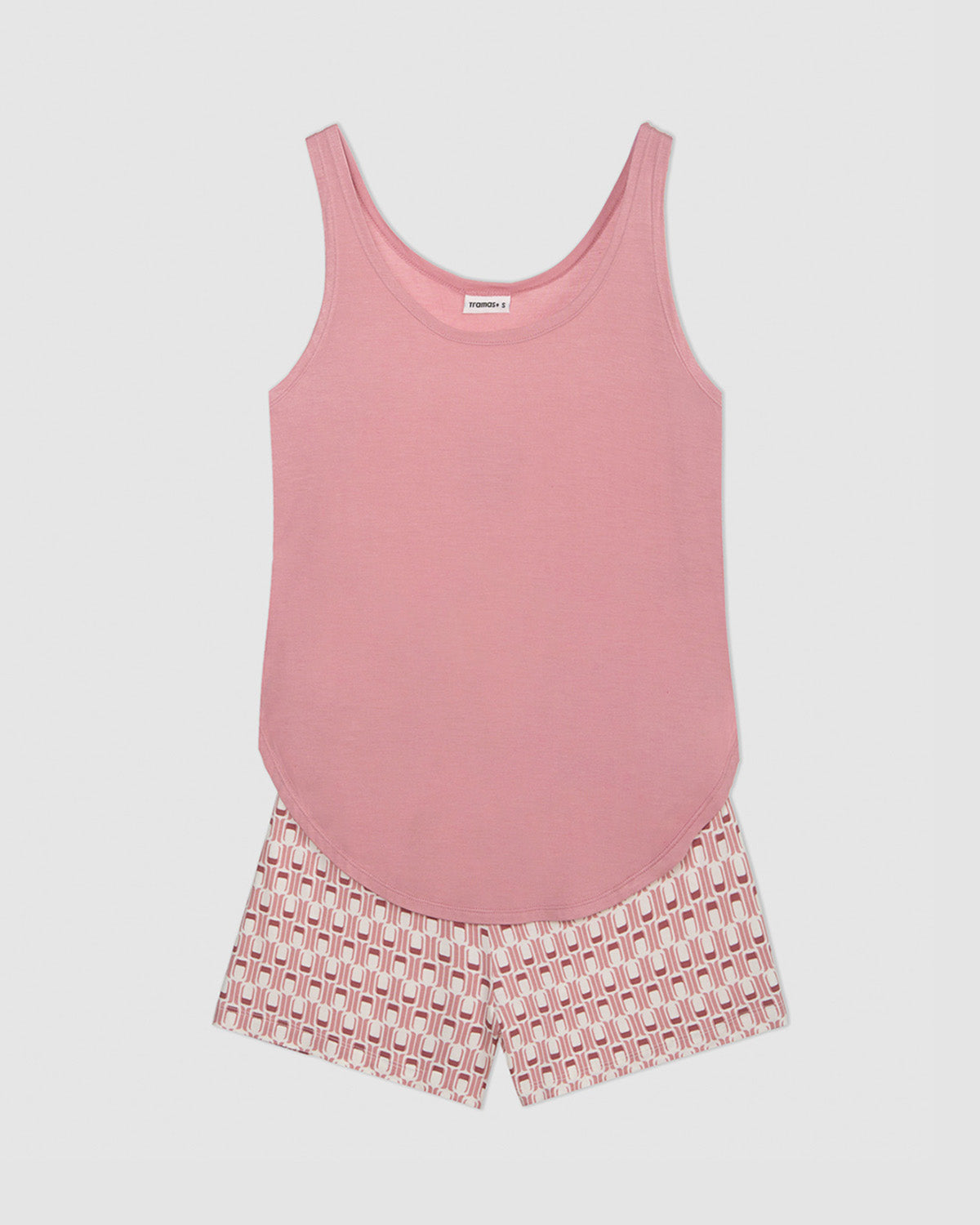Pijama tirantes viscosa suede rosa