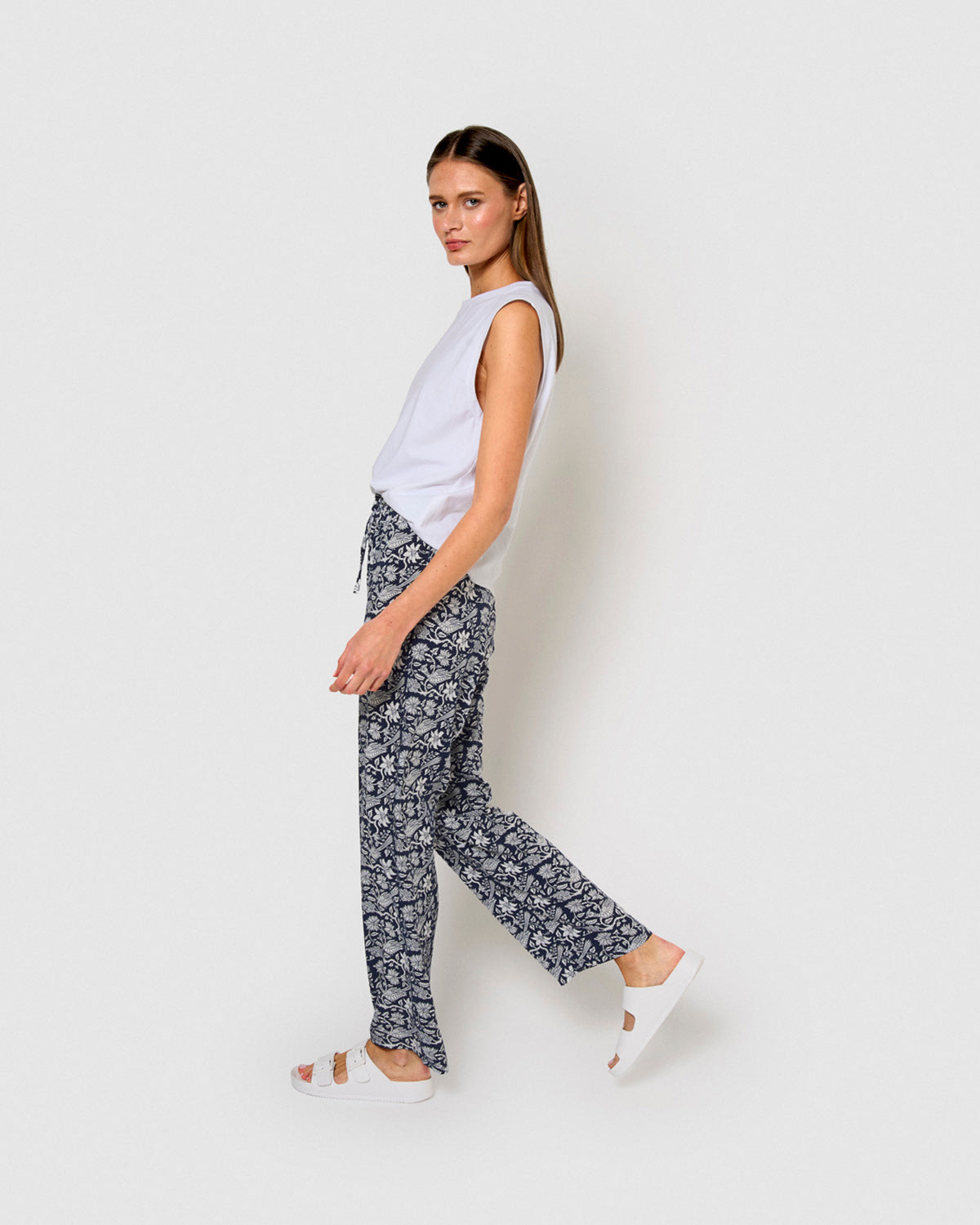 Pantalón viscosa mikonos azul marino