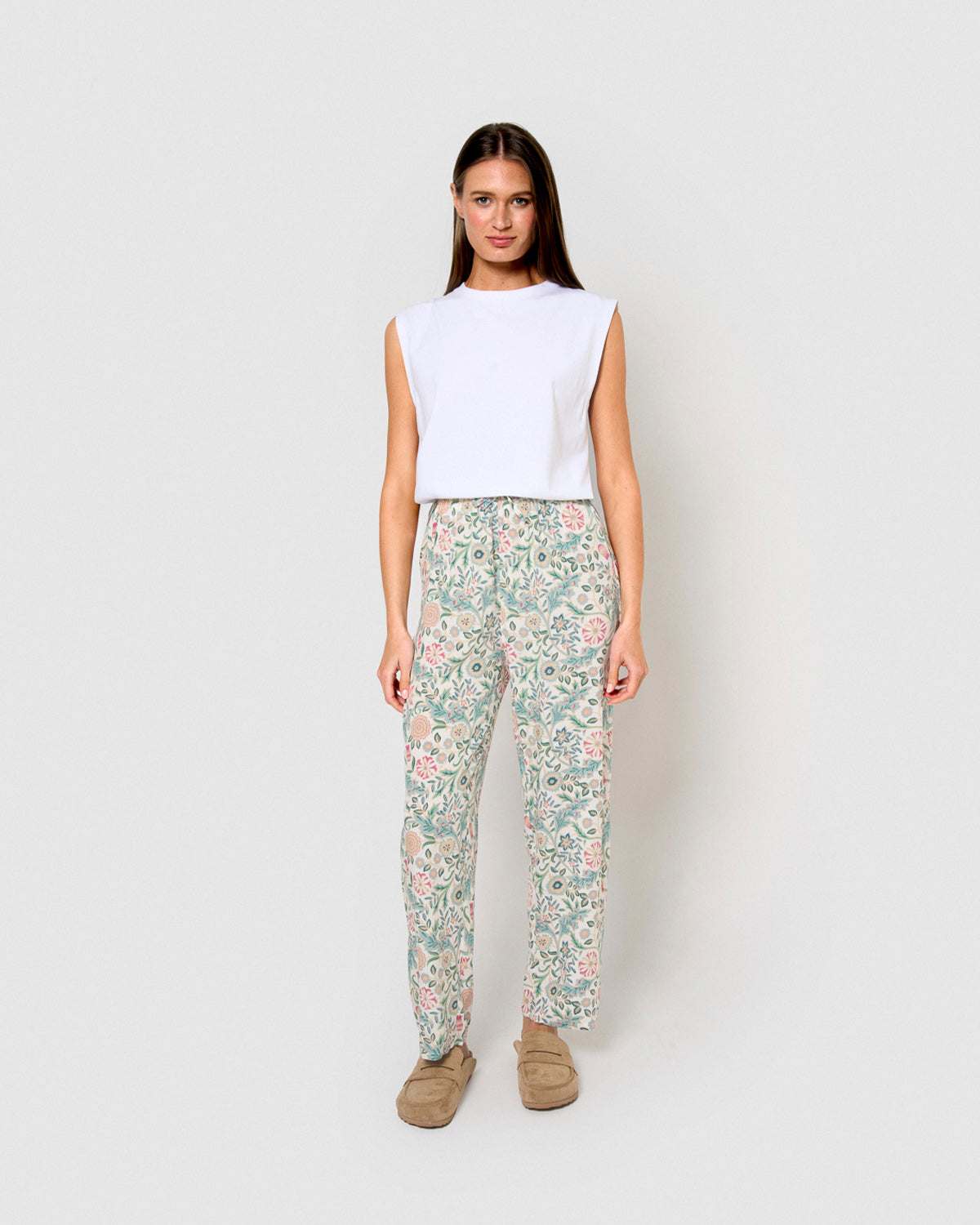 Pantalón viscosa zanzibar rosa