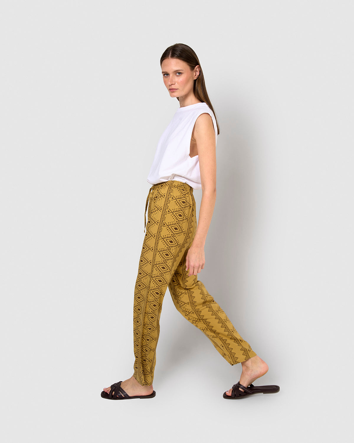 Pantalón viscosa ripley verde