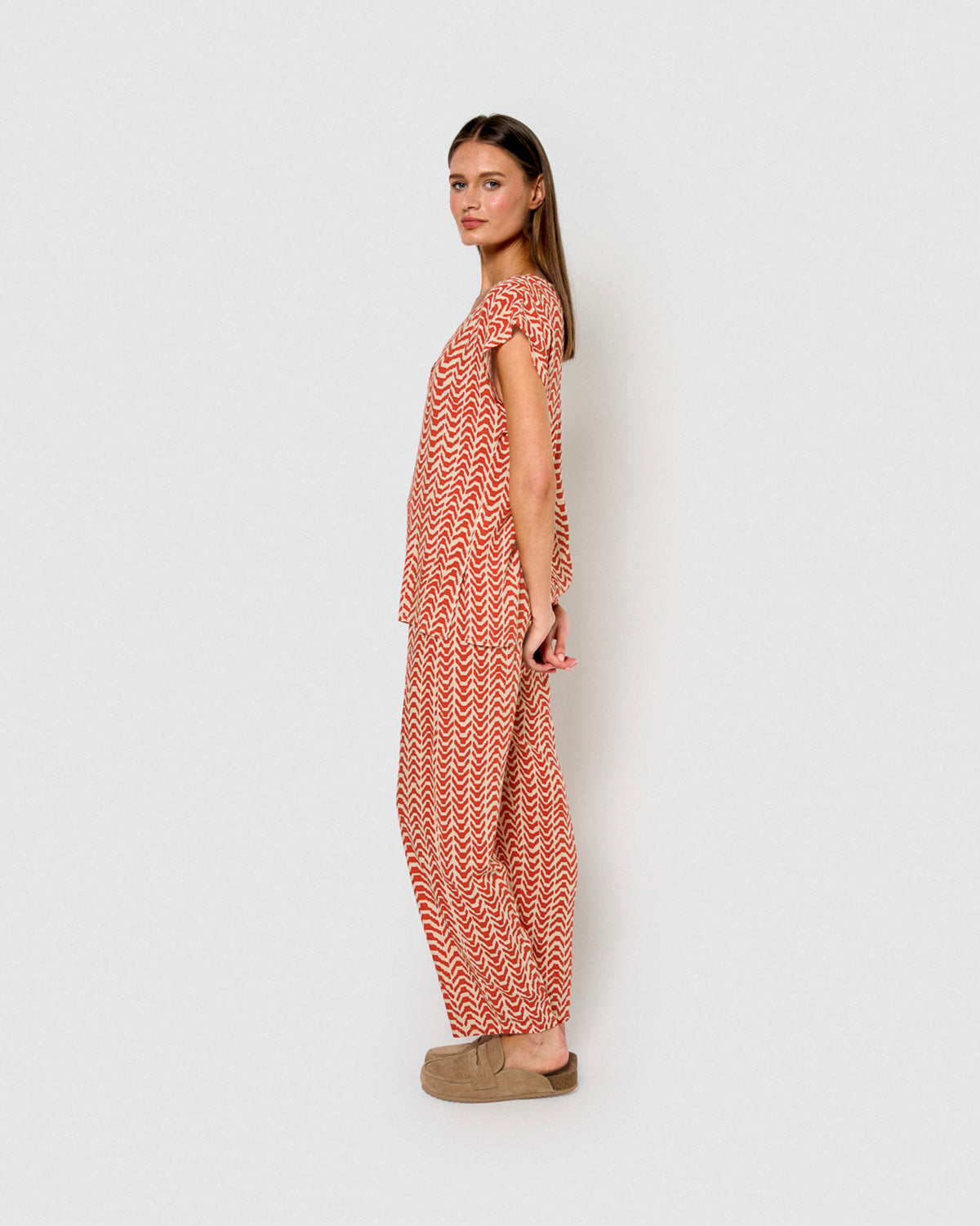 Blusa viscose oveta teja