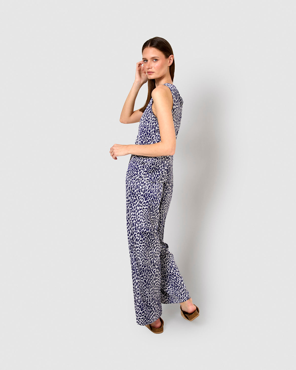 Set satinado mesy azul