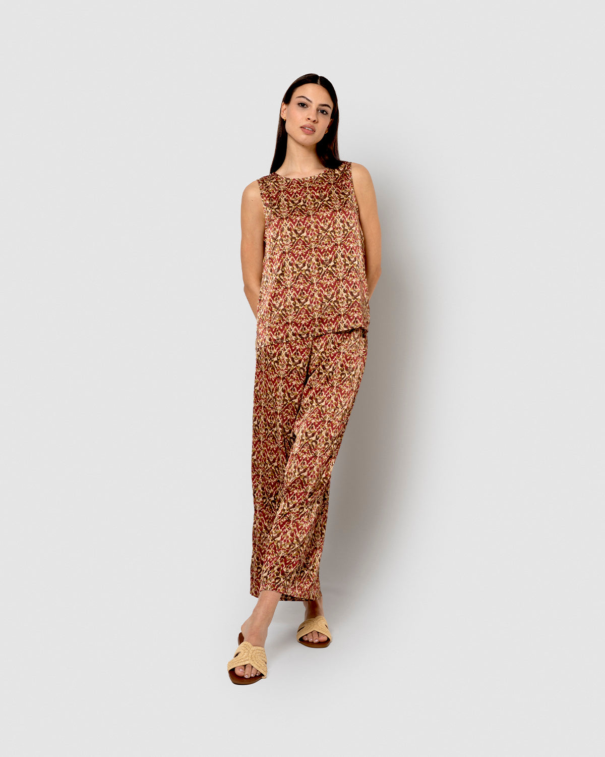 Set satinado railay rojo