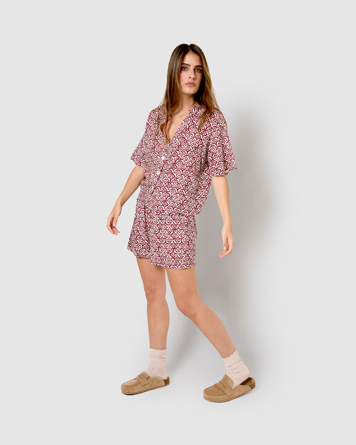 Set de viscose bosco tinto