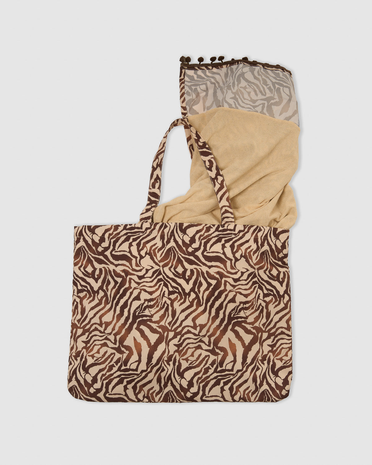 Pack bolso + toalla pareo marion marrón