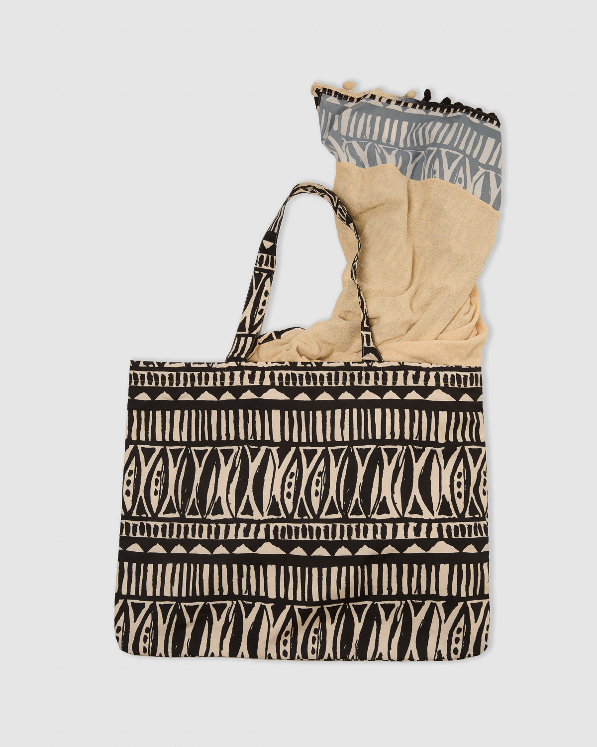 Pack bolso + toalla pareo tepec negro