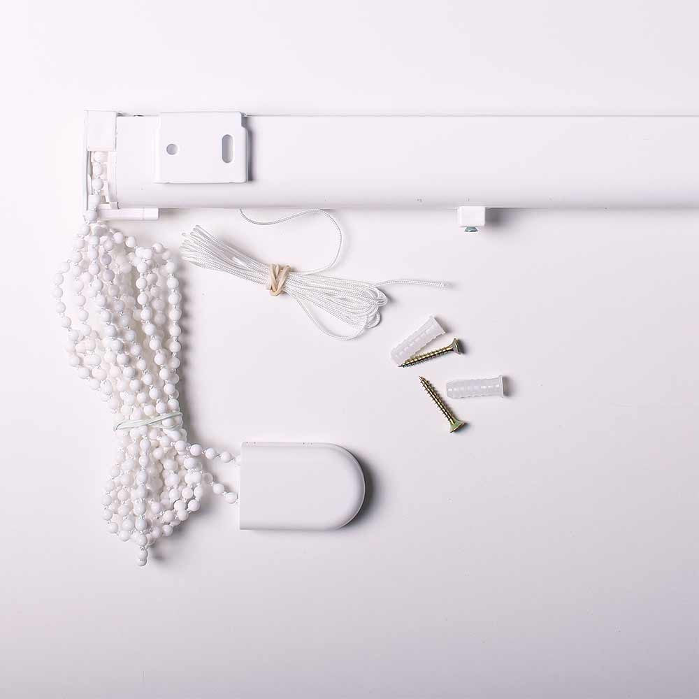 Cortina romana branca Style17 com corrente