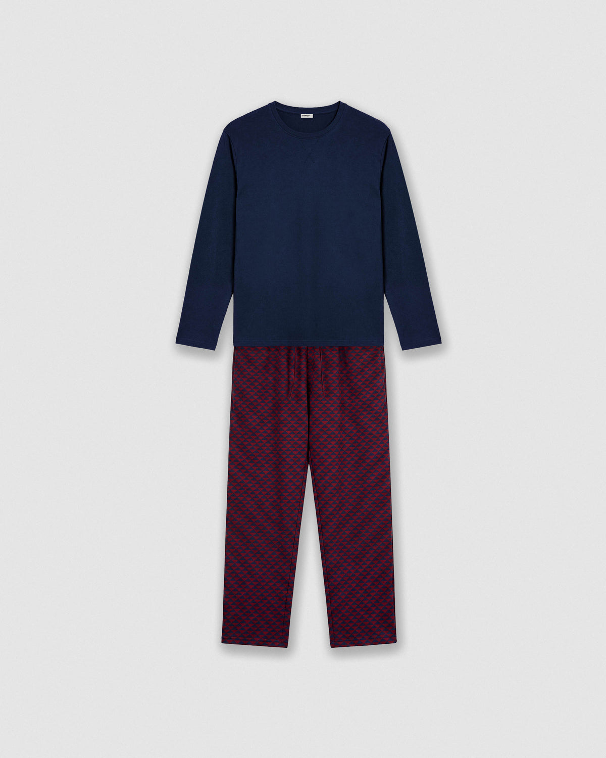 Pijama largo de algodón silvestre azul marino