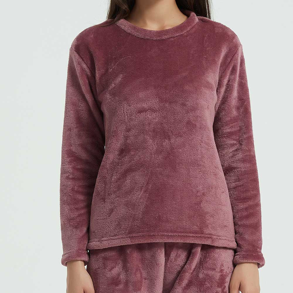 Pijama terciopelo malva rosa