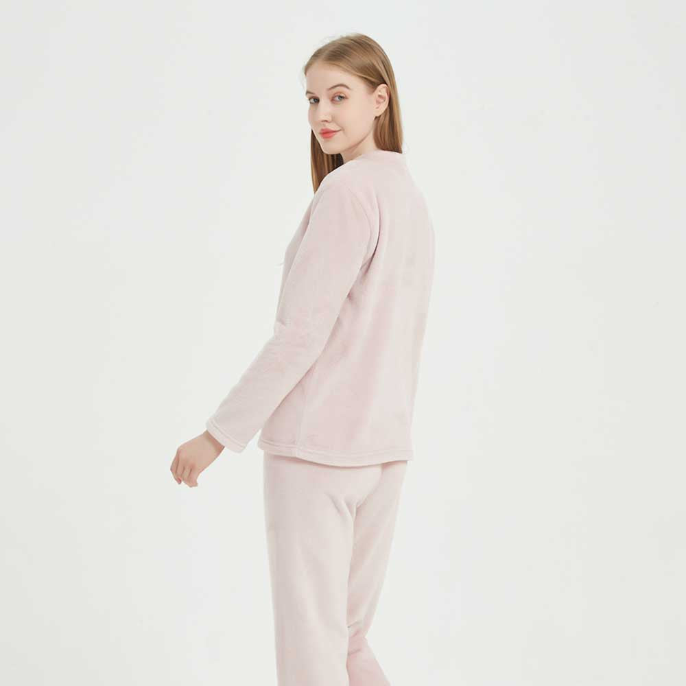 Pijama terciopelo rosa palo