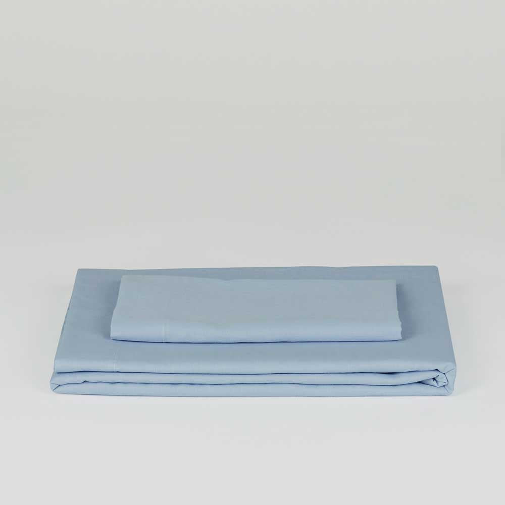 Jogo de lençóis de algodão celeste