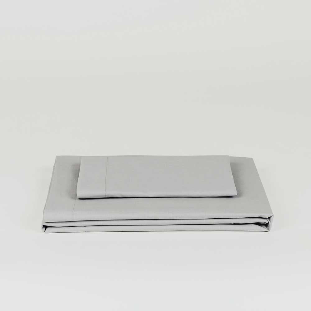 Juego de sábanas algodón perla