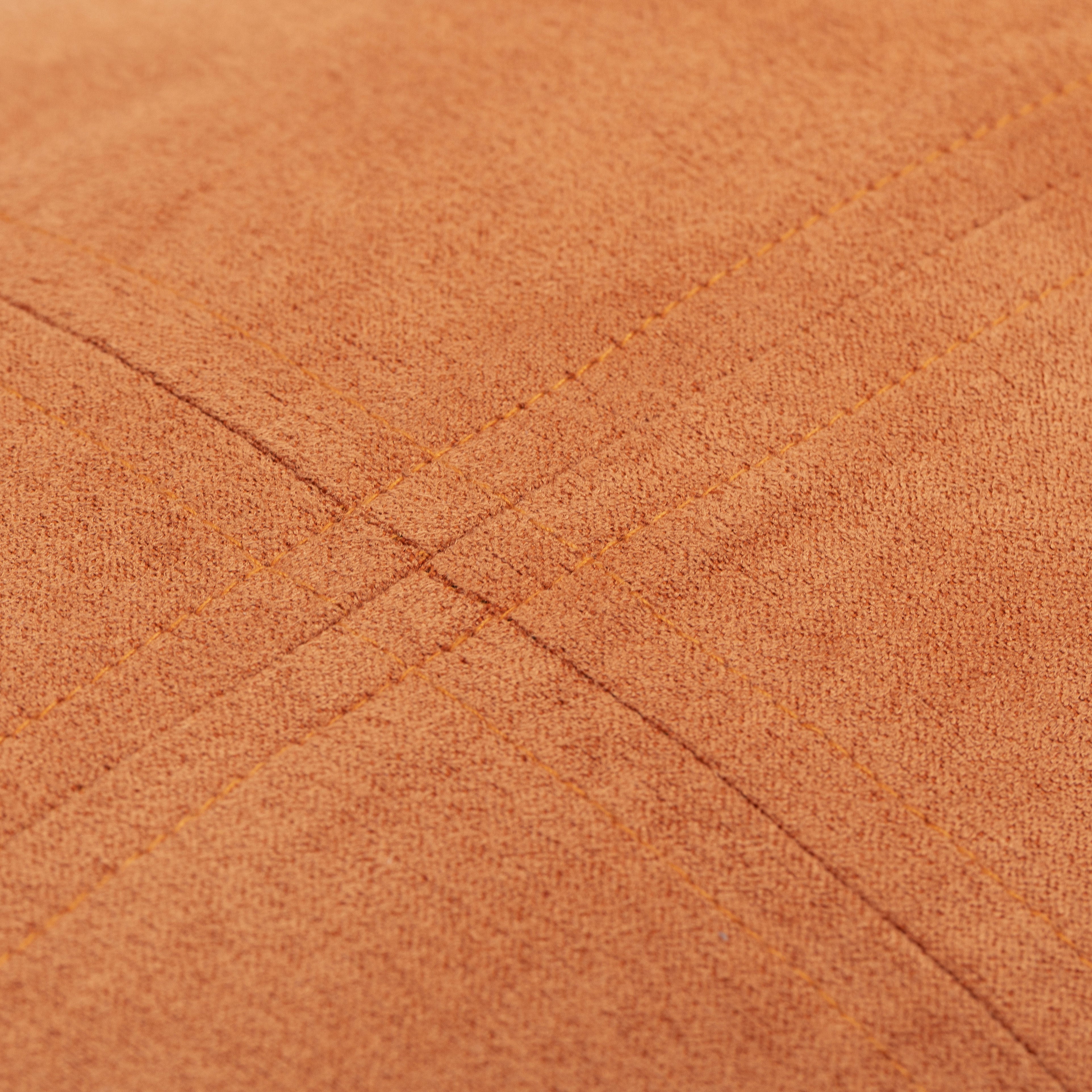 Cojín cuadrante Ante mandarina - funda + relleno