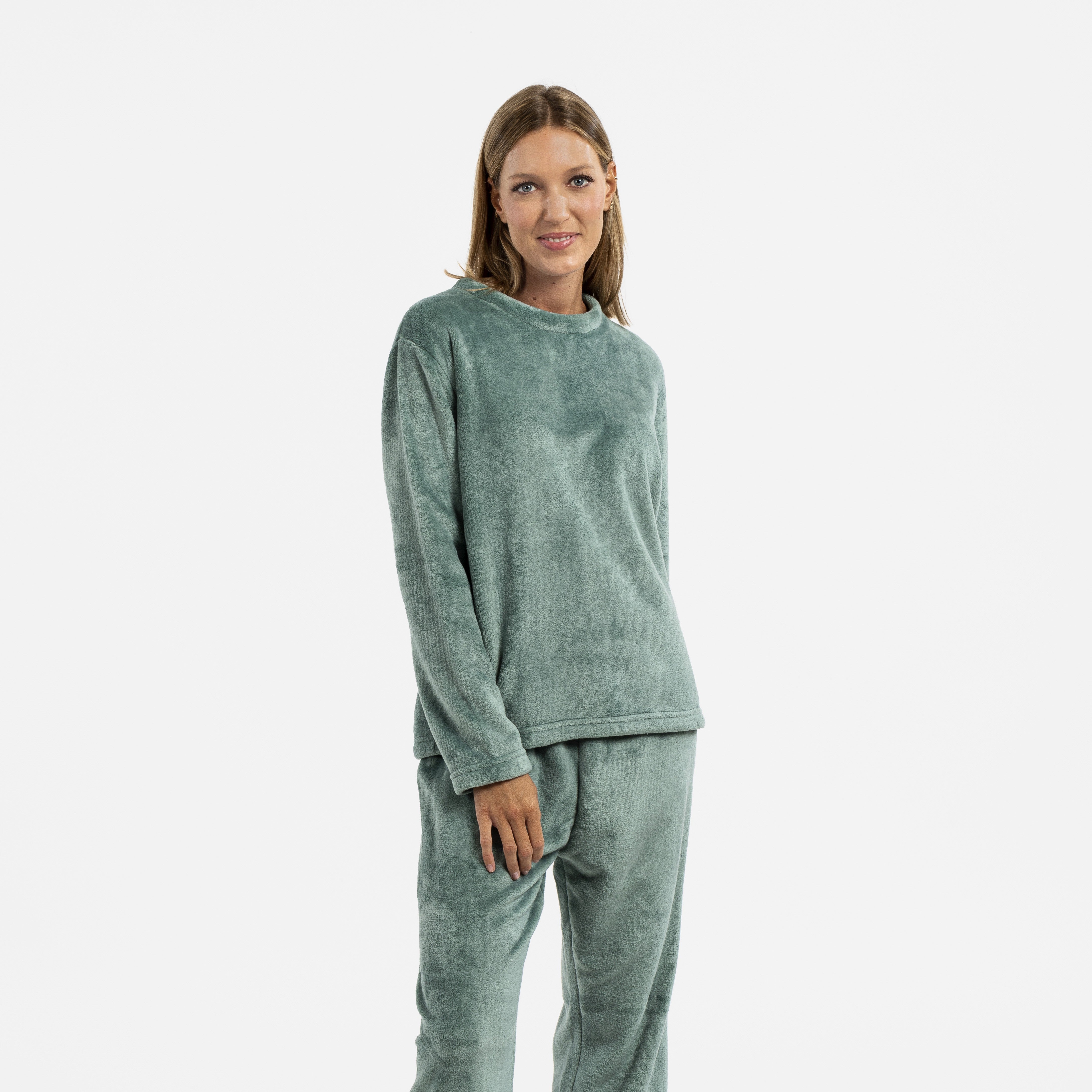 Pijama terciopelo verde frances