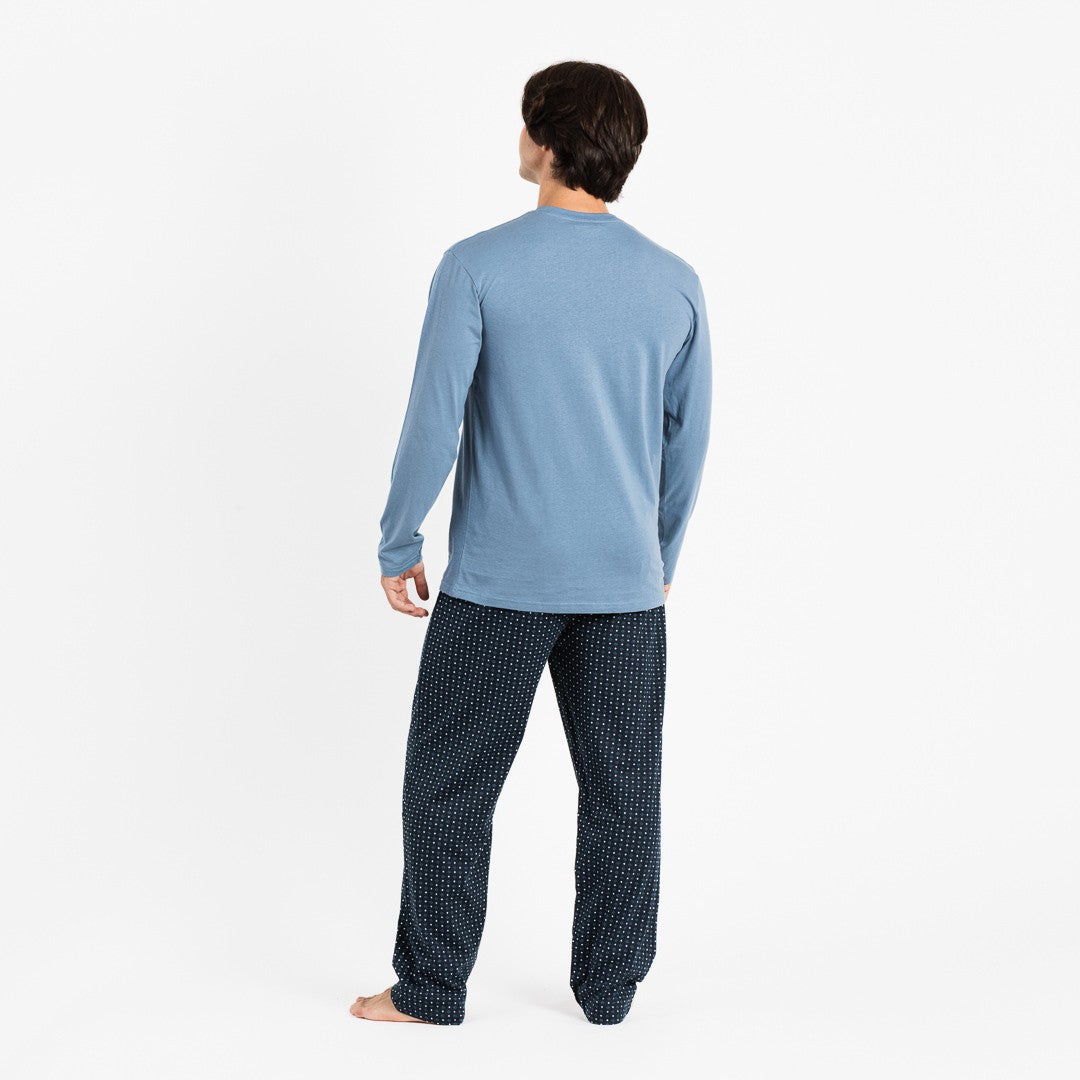 Pijama masculino de flanela, Indigo Diamond
