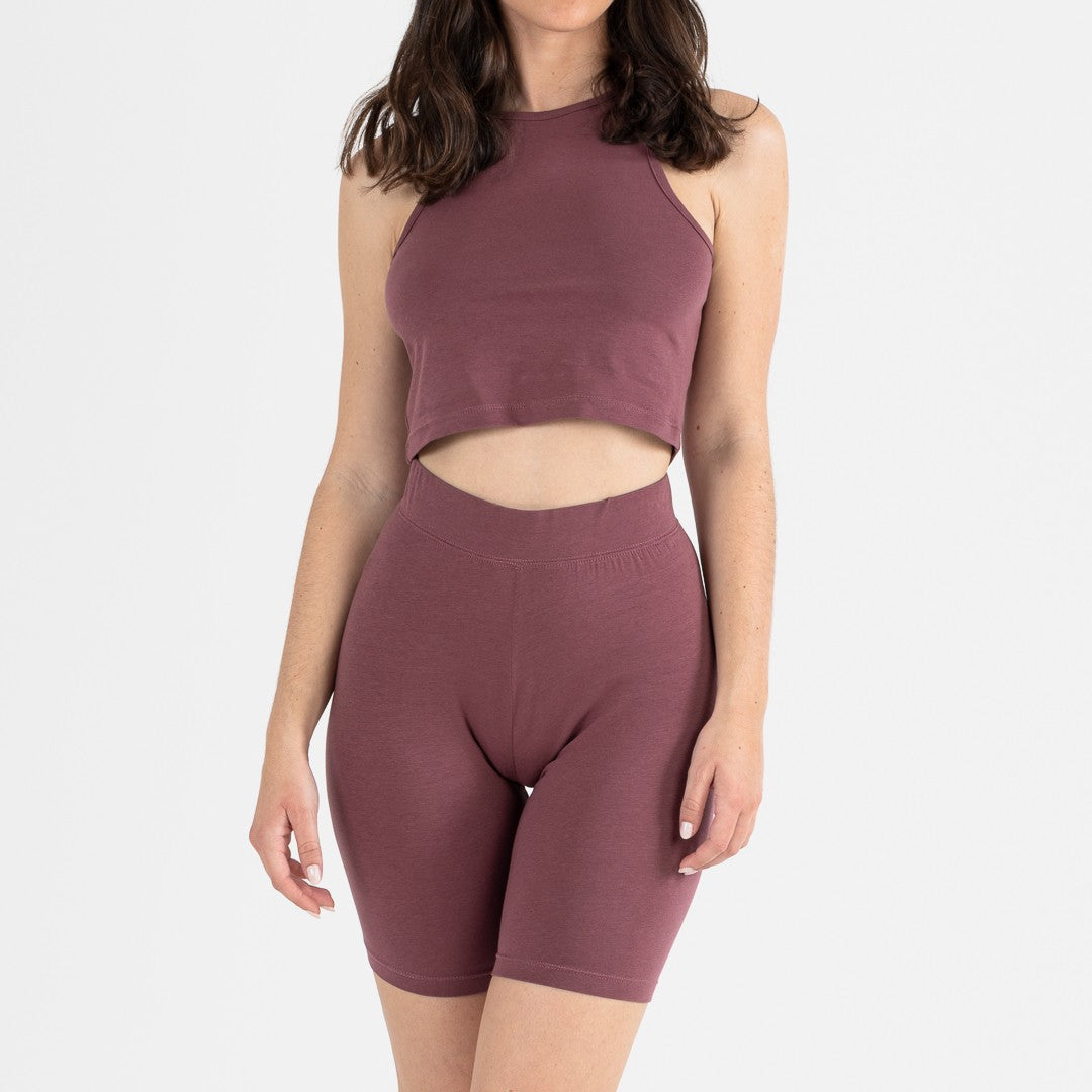 Conjunto deportivo culotte mujer berenjena