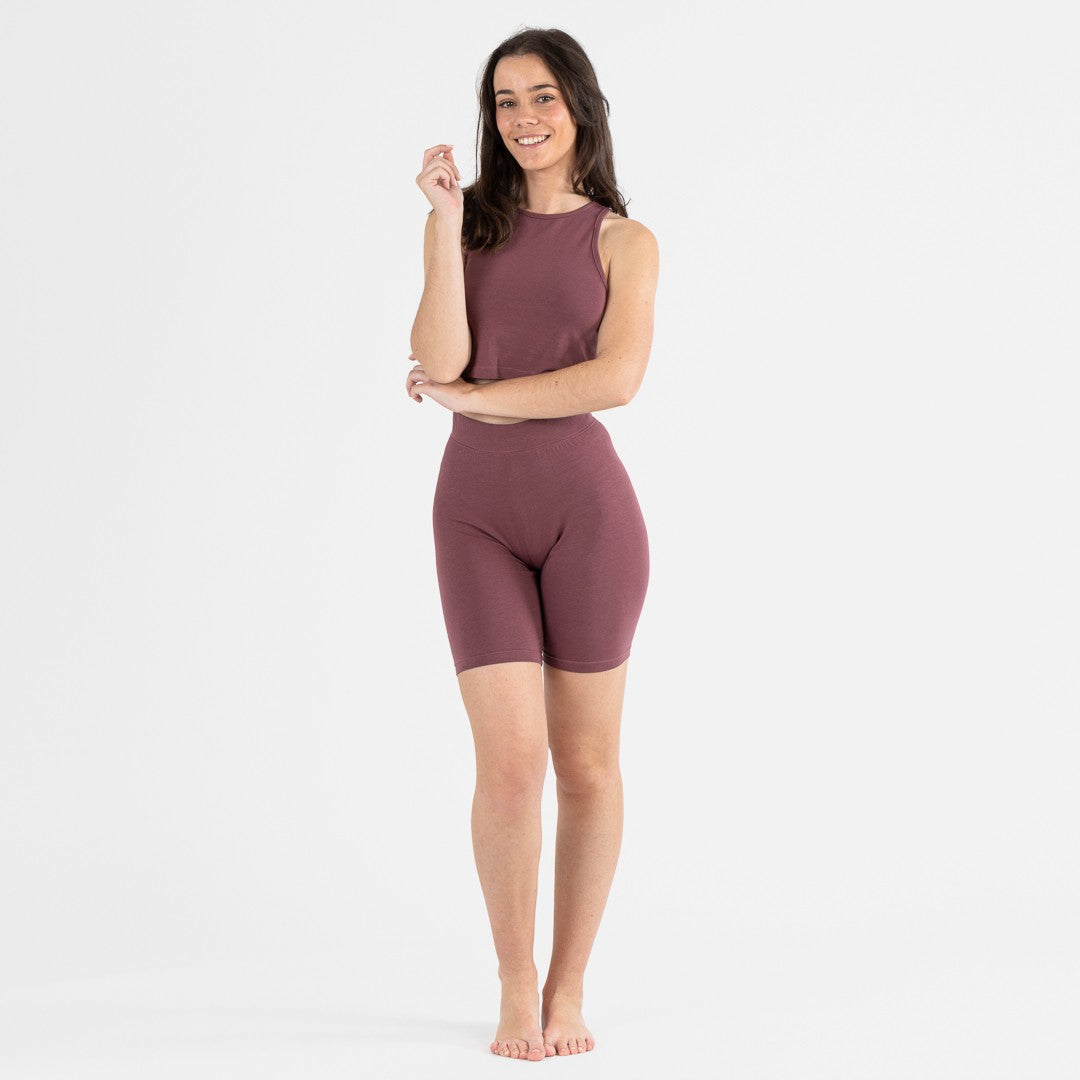 Conjunto deportivo culotte mujer berenjena