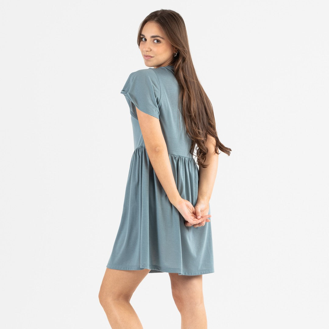 Camisón manga corta verde azulado