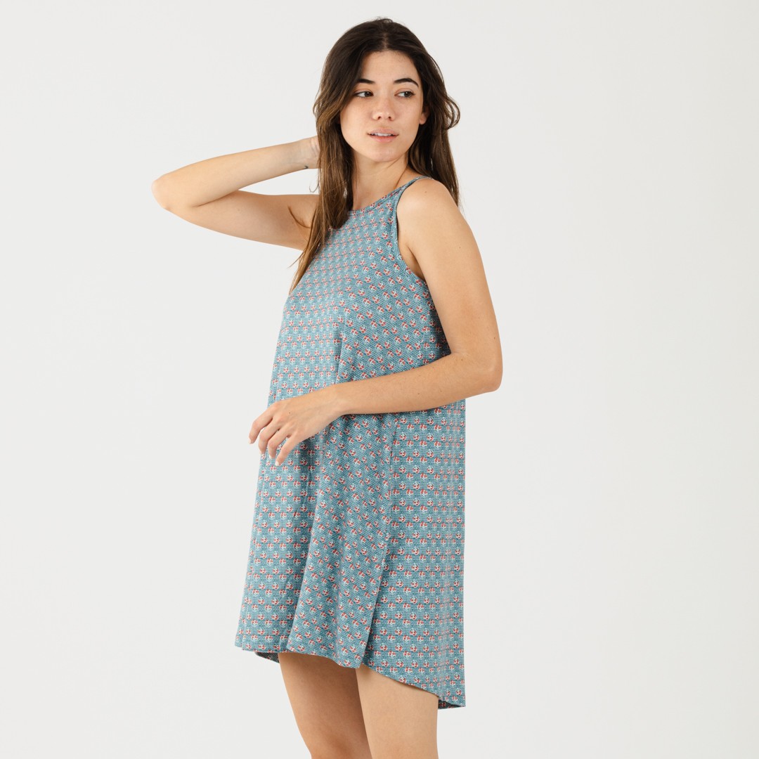 Vestido punto sedoso Hello indigo