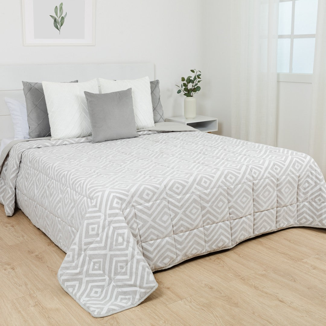 Colcha jacquard chenilla Feria perla