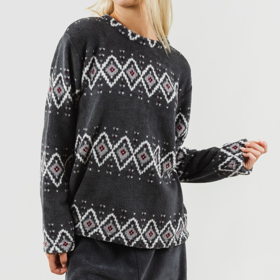 Pijama Andros cinza coral