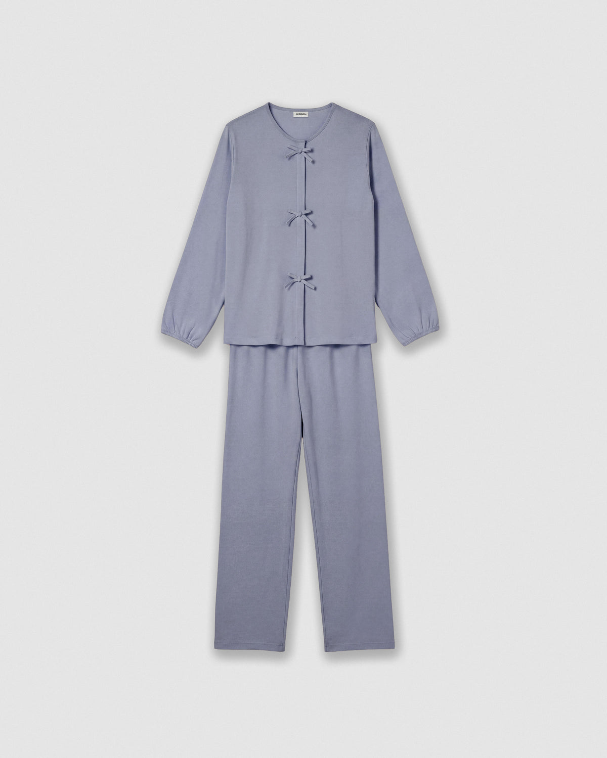 Pijama largo de algodón lazo índigo