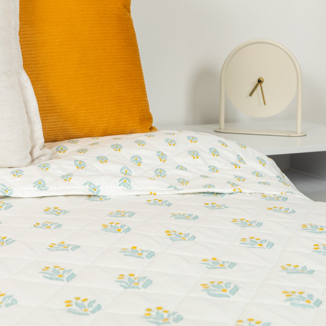 Colcha de cama Tiffany verde primavera bouti