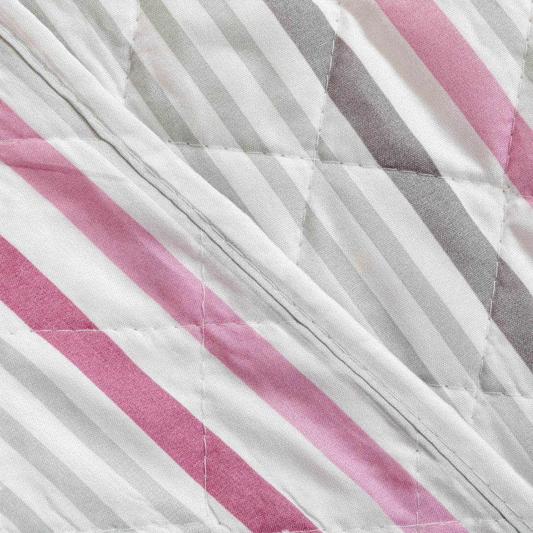 Colcha Recadero com listras cor malva