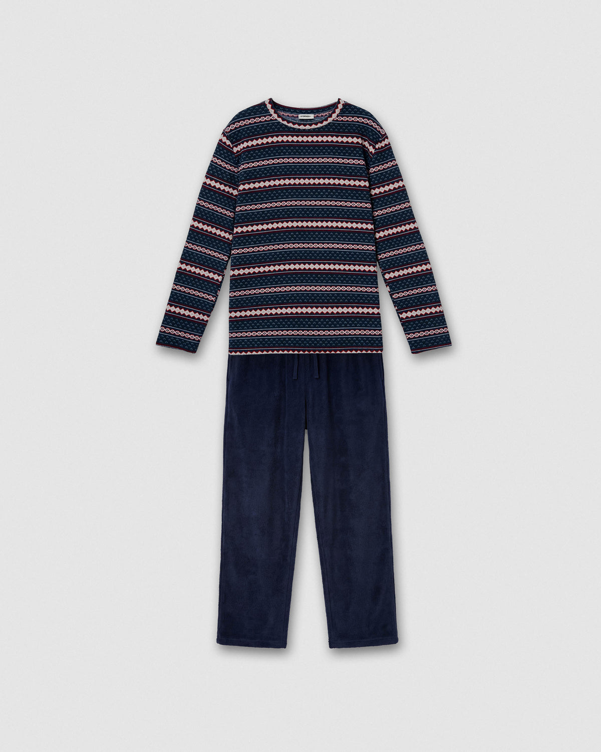 Pijama masculino de lã coral Cronos