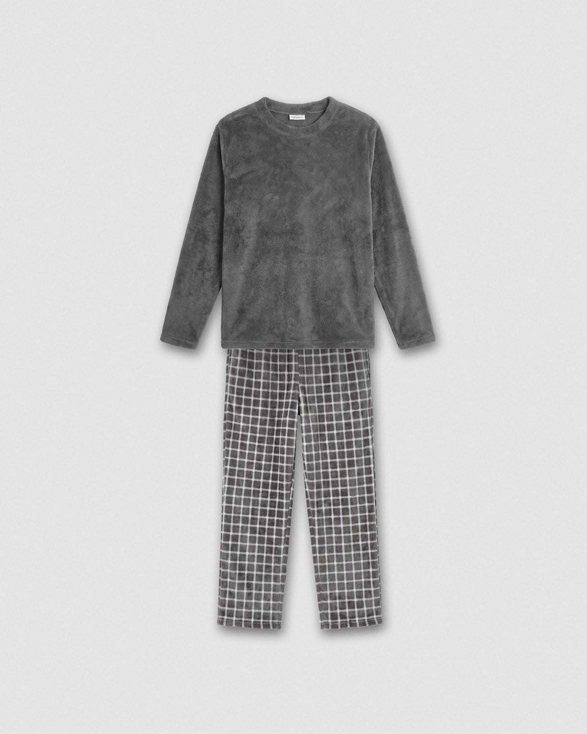 Pyjama corail à carreaux roberto gris Marengo