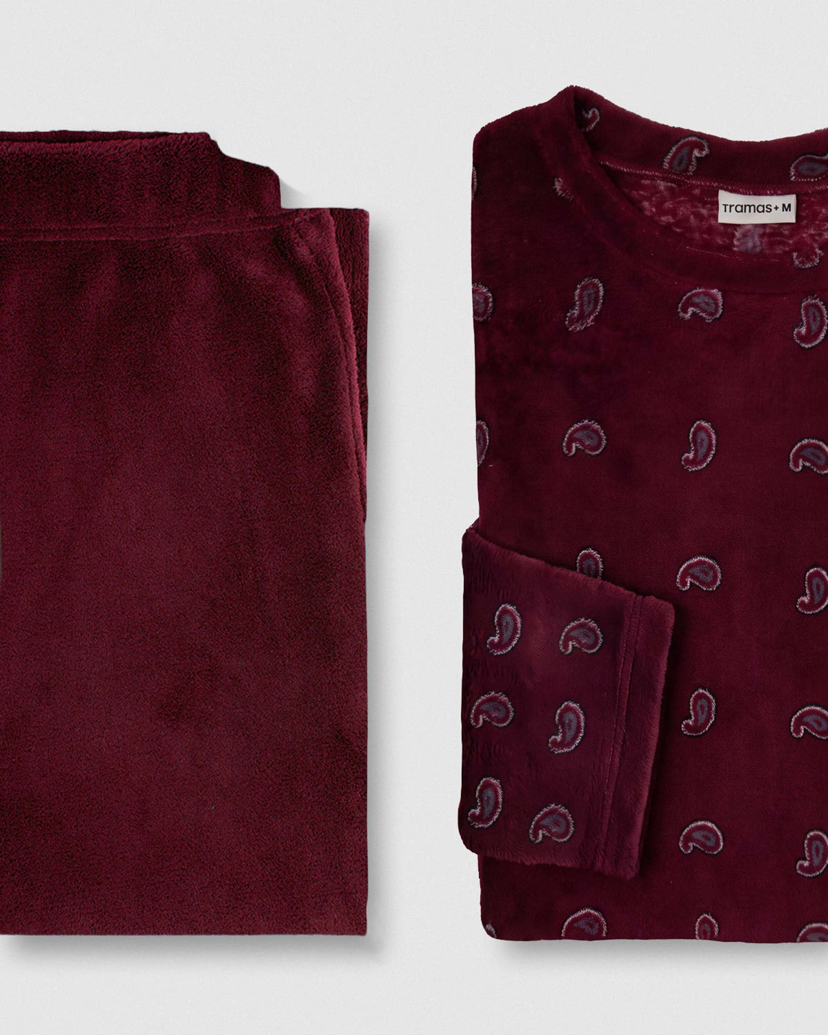 Pijama coral gemelli burdeos