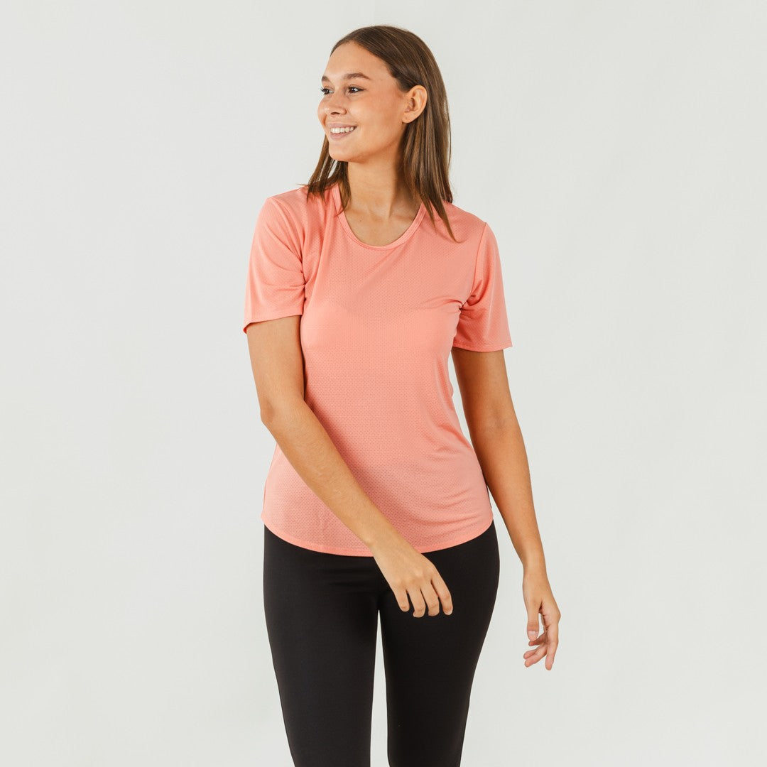 Conjunto deportivo leggings largo mujer naranja/negro