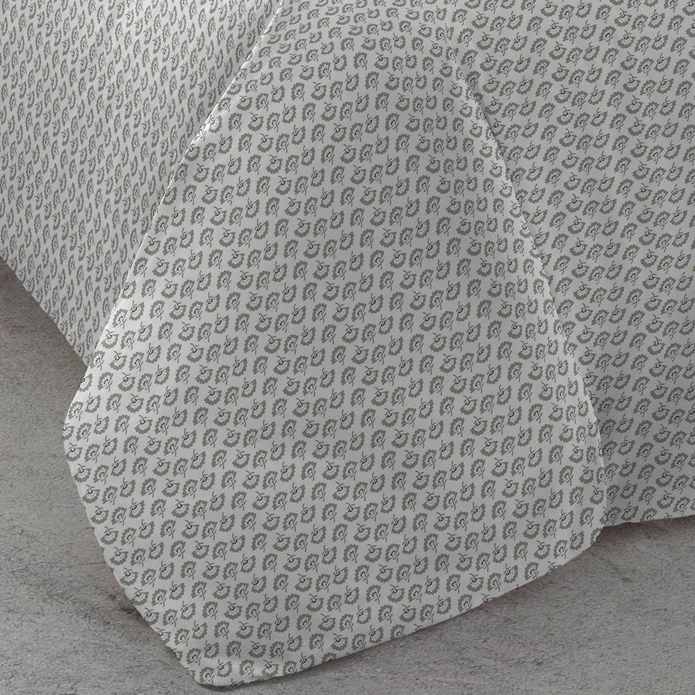 Funda nórdica algodón percal Diana verde tiffany