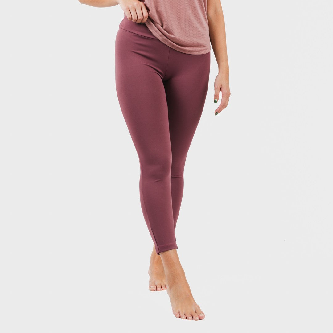 Conjunto deportivo leggings largo mujer malva - berenjena