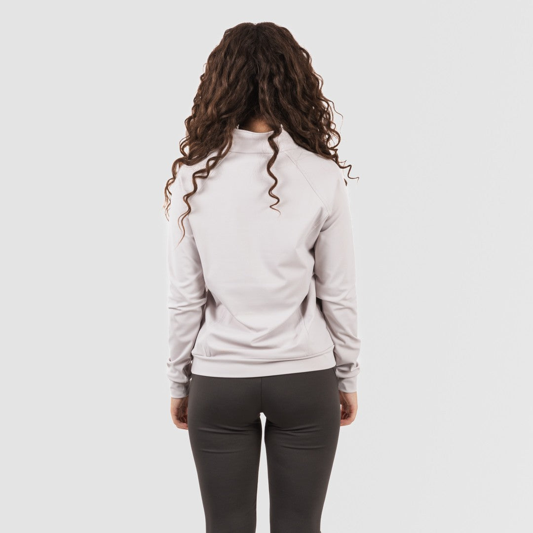 Sudadera deportiva mujer con cremallera y bolsillo perla