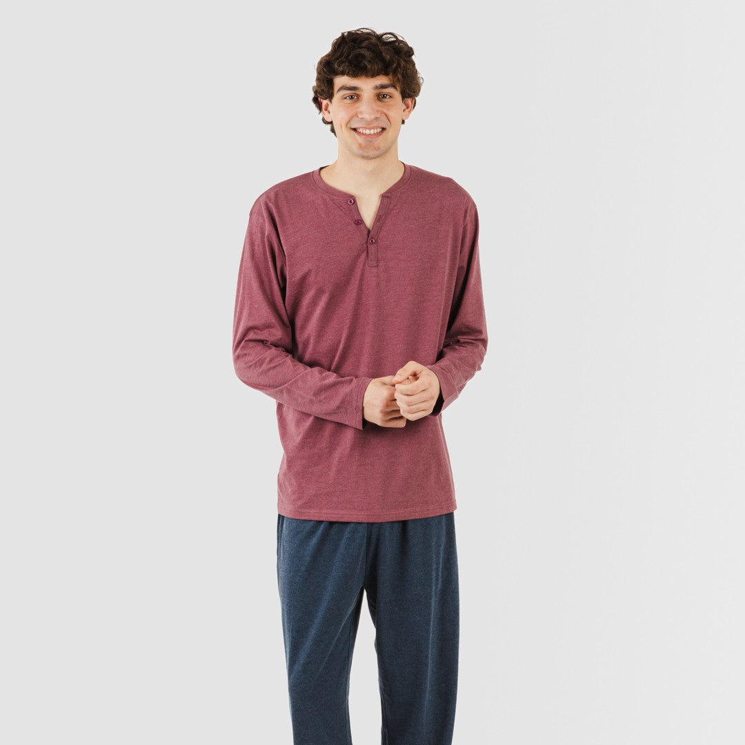 PIJAMA LLARG HOME C/BOTONS LLIS