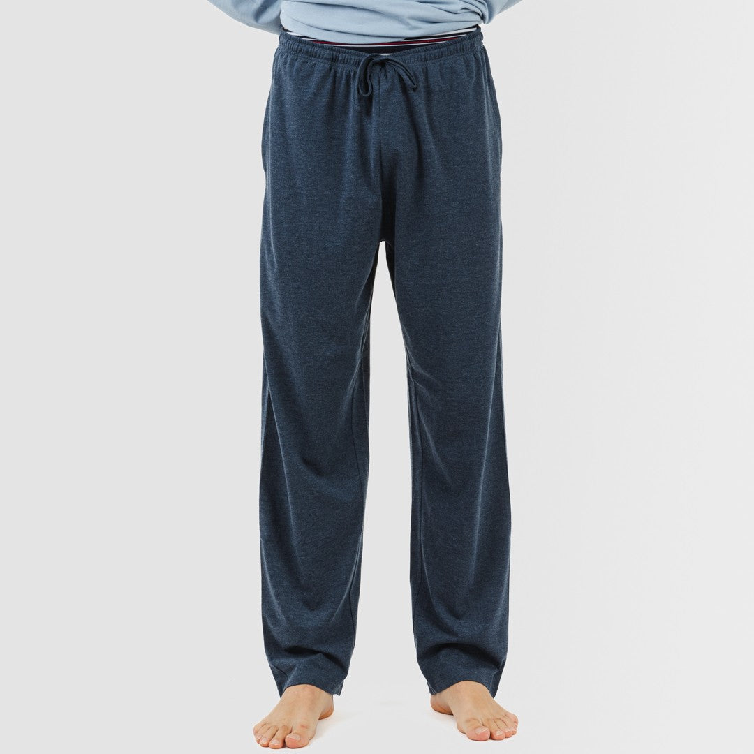 Pijama largo hombre con botones indigo - marino